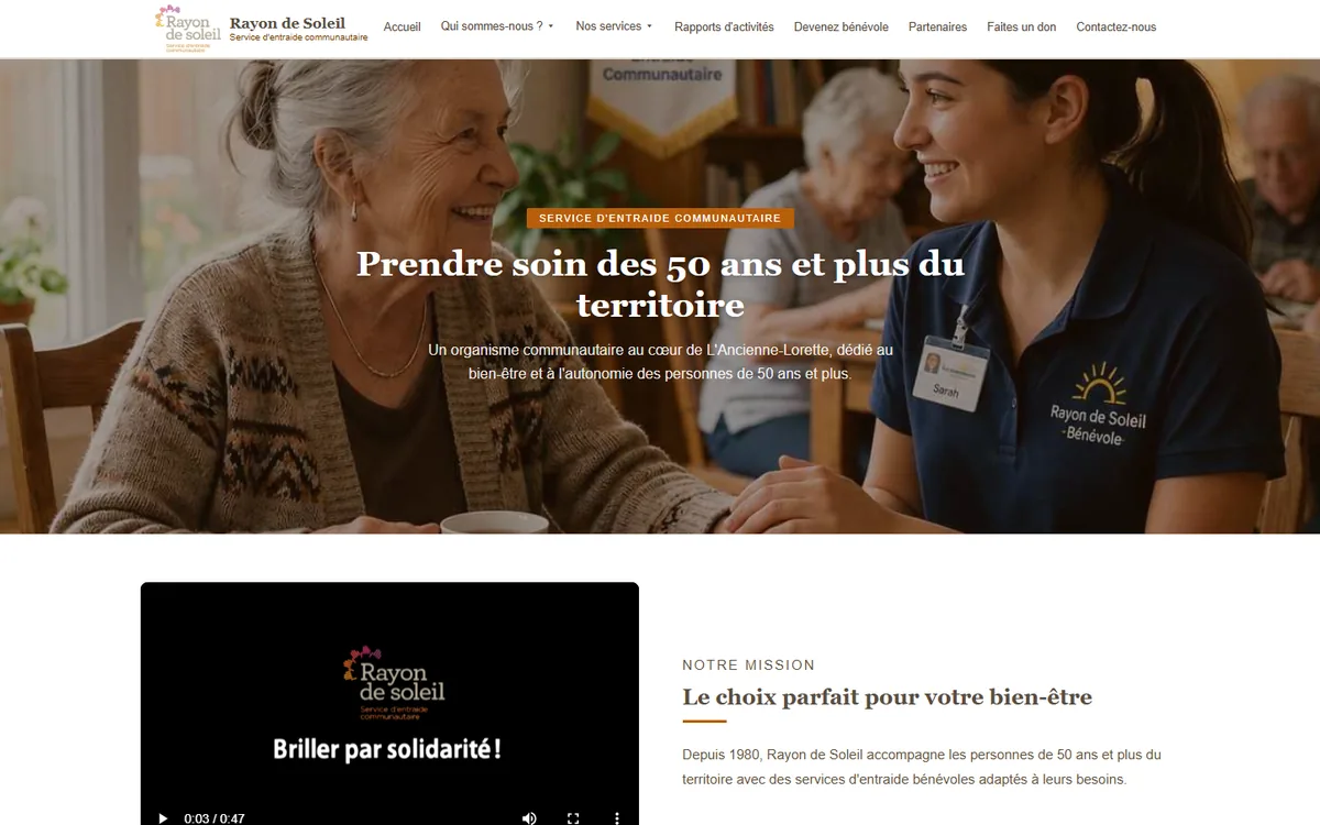 Aperçu du site Web de Rayon de Soleil